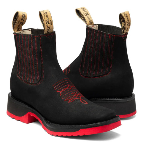 Botin Charro 100% Piel Bulldog Vaquero Suela Doble Densidad | Envío gratis