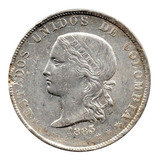 5 Décimos 1883 Medellín 3/3 Plata