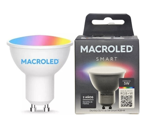 Lámpara Led Dicro 5w Smart Rgb + Blancos Android Ios Wifi 