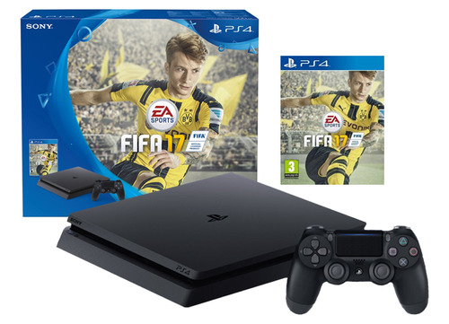 Playstation 4 Slim Usada 500gb Con Dos Controles Y 3 Juegos 