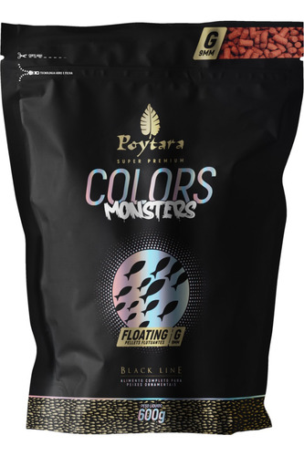 Poytara Ração Monsters Colors Floating G 600g 9mm P Peixes