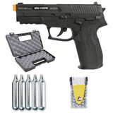 Pistola Airgun Co2 Sig Sauer Nbb 4.5 - Qgk+300esf+5cilindro 