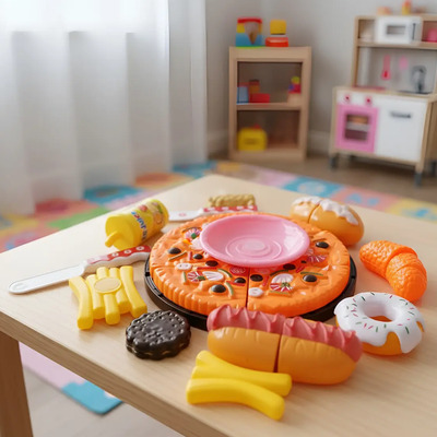 Set Comida Juguete Pizza Hot Dog Pan Niños Cocina Chef | Meses sin interés