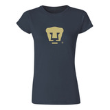 Playera  Deportiva Mujer Pumas Unam Dorado Logo Vinil