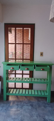 Mueble Recibidor De Madera. En Muy Buen Estado!