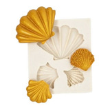 Molde De Silicone Mini Conchas, Fundo Do Mar Rb1369