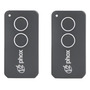 Kit 2 Controles Remoto 2 Botones 433.92mhz V2 Phox2-433