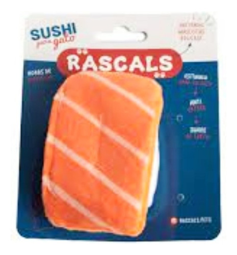 Rascals Juguete Anti Estrés Para Gato Sushi Con Salmon Pets 