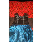 Corset Bordado Y Pollera De Fiesta