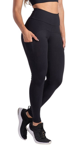 Calça Legging Fitness Feminina Com Bolso Academia - Malu