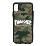 Funda Protector Para iPhone Thrasher Camuflaje Verde Militar