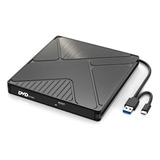 Unidad Externa De Cd/dvd Para Portátil Usb 3.0 Tipo-c Cd/dvd