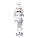 Clever Creations Silver Soldier - Cascanueces De Madera Trad