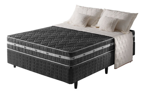 Conjunto Cama Box Casal Espuma D45 Brooklyn Extra Firme