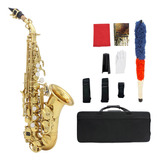 Saxofón Soprano Althorn Con Funda Estampada, Curva Blanca