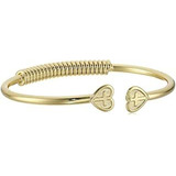 Pulsera Corazón Cruz Bobina Primavera C-cuff  Pbh