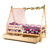 Cama Tipi Bh Cajonera Infantil Para Niños - 1,5 Plaza