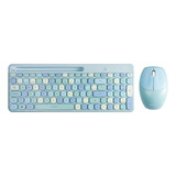 Combo Inalámbrico 2 En 1 Mk470 Teclado + Mouse Delgado Azul 