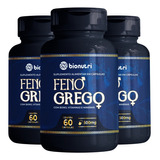 3 Potes Feno Grego + Boro + Vitaminas Kit 180 Cáps Bionutri