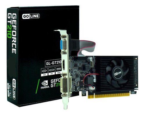 Placa De Vídeo Goline Nvidia Geforce Gt 210 1gb Ddr2 64 Bits