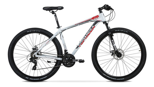 Mountain Bike Topmega Mtb Sunshine  2023 R29 L 21v Frenos De Disco Mecánico Cambios Shimano Tourney Ty300 Y Shimano Tourney Tz510 Color Gris/rojo/negro  