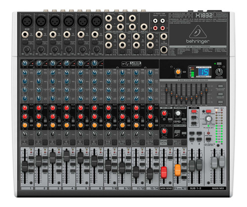 Behringer Mesa Som Usb Com Efeitos 18 Canais Xenyx X1832