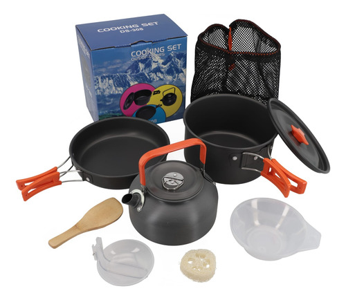   Conjunto De Panelas Cooking Set Camping E Pesca C/chaleira