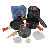   Conjunto De Panelas Cooking Set Camping E Pesca C/chaleira