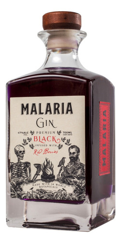 Gin Malaria Black 700 Ml Red Berries Premium