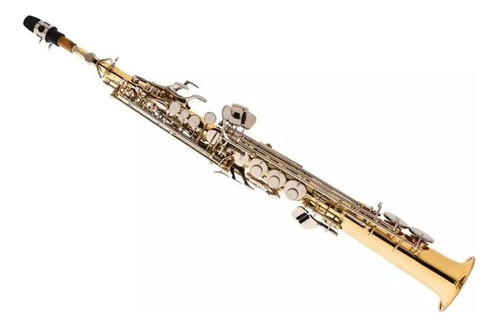 Saxofone Soprano Eagle Sp502 Ln Laqueado E Niquelado