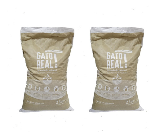 Gato Real Piedras Sanitarias Absorbentes Gato 9,8 Kg X 2und 