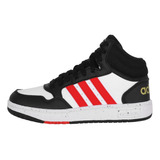 Zapatilla adidas Hoops Mid Cloud Niños White/ Red/black