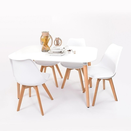 Combo Mesa Eames 160 + 4 Silla Tulip 1 - Alto Impacto