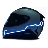 Par Tira Luz Led Fluorescente Multi Modo Para Casco De Moto