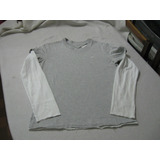 Polera Manga Larga Mujer Nike Talla L Color Gris