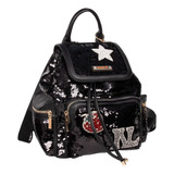 Mochila Con Jareta Nicole Lee De Lentejuelas Y Parches Ss24