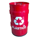 Lixeira Metalica Tambor Reciclagem Plastico Tonel 50lt