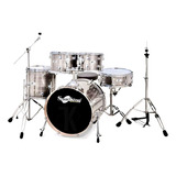 Bateria Spanking Profissional Drum Silver Sparkle - Bumbo 20