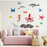 Decoración Cuarto Infantil Animalitos Acuario Peces