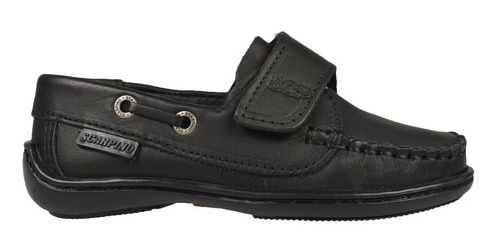 Zapato Con Velcro Colegial De Cuero Scarpino 534