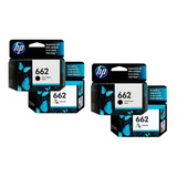 Kit 4 Cartucho Tinta Hp 662 Negro/tricolor Cz103al Original