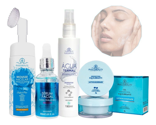 Kit Limpeza Facial Skin Care Completo Pele Normal A Mista 