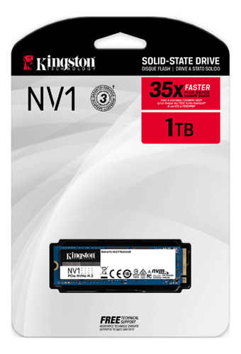 Disco Solido Interno Kingston 1000gb Nv2 Pcie Nvme M2