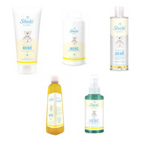 Kit Higiene Para Bebé Shampoo Crema, Talco, Body Aceit Shelo