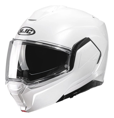 Casco Para Moto Hjc I100 Solido Blanco Perla