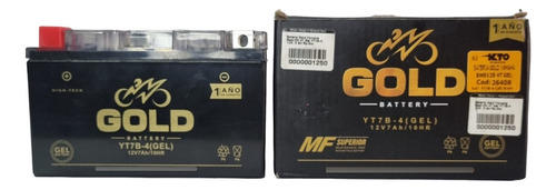 Bateria Gold Yamaha Bws 125 4t Gel Yt7b 4 12v 8 Ah Kto