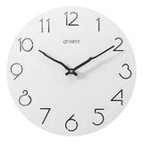 Gudemay Reloj De Pared Redondo Simple Y Moderno De Madera Bl