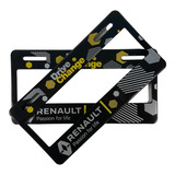 Par De Portaplacas Renault Negro Tipo Europeo Ancho Se