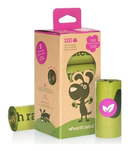 Bolsas Earth Rated Para Excrementos De Perros/ Aroma Lavanda