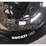 Kit Adesivos Capacete Bau Tanque Roda Moto Ducati Corse Refl